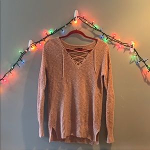 American eagle soft pink sweater